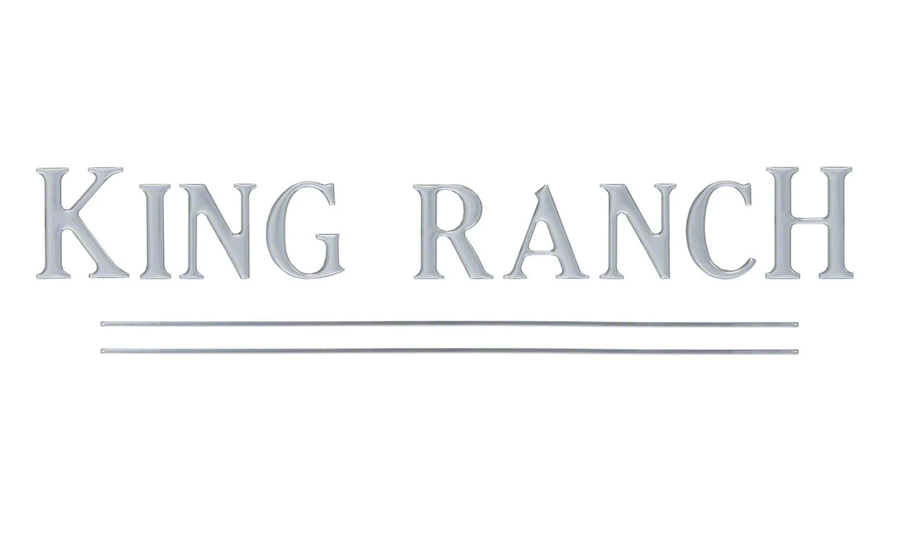 Tailgate Insert Letters; Brushed Silver (17-19 F-250 Super Duty King Ranch)