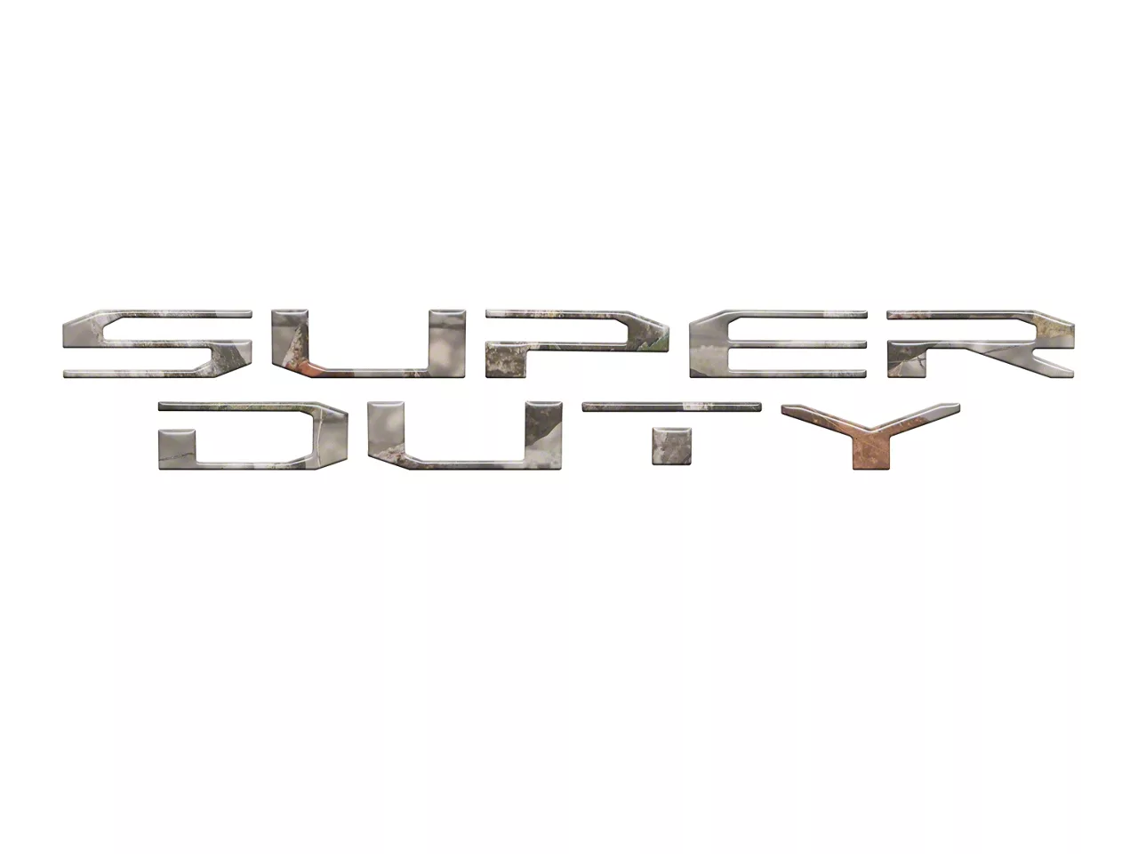 Tailgate Insert Letters; Camouflage (17-19 F-250 Super Duty)