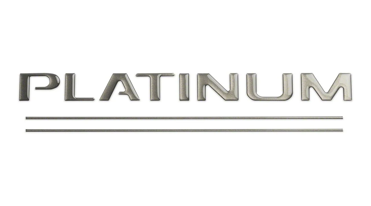 Tailgate Insert Letters; Caribou (17-19 F-250 Super Duty Platinum)
