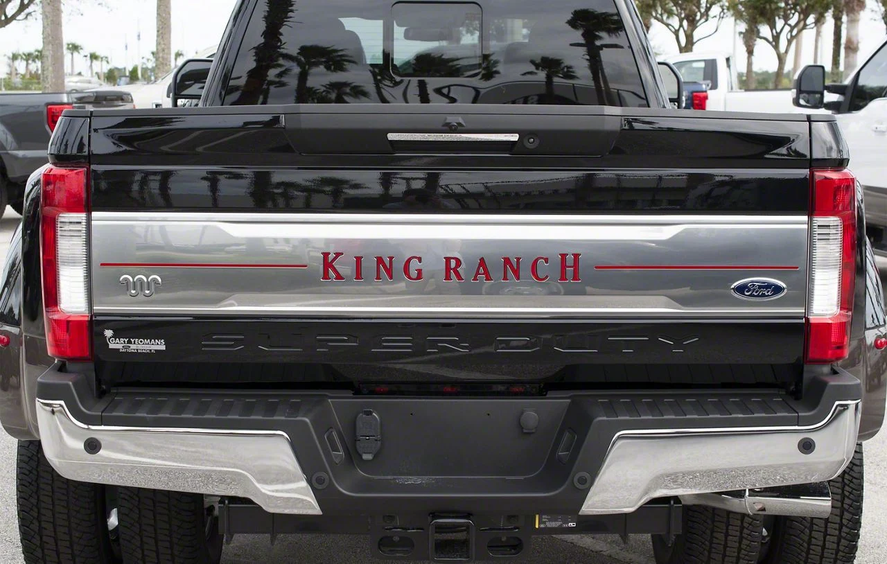 Tailgate Insert Letters; Gloss Red (17-19 F-250 Super Duty King Ranch)