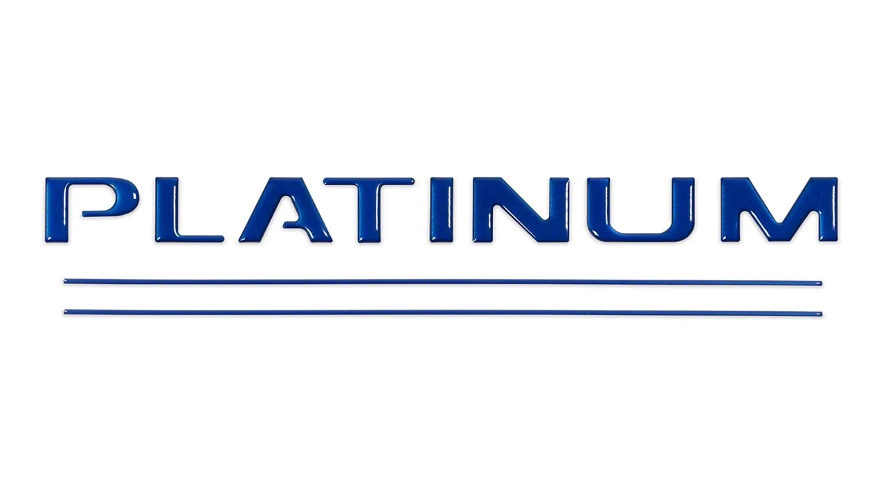 Tailgate Insert Letters; Lightning Blue (17-19 F-250 Super Duty Platinum)
