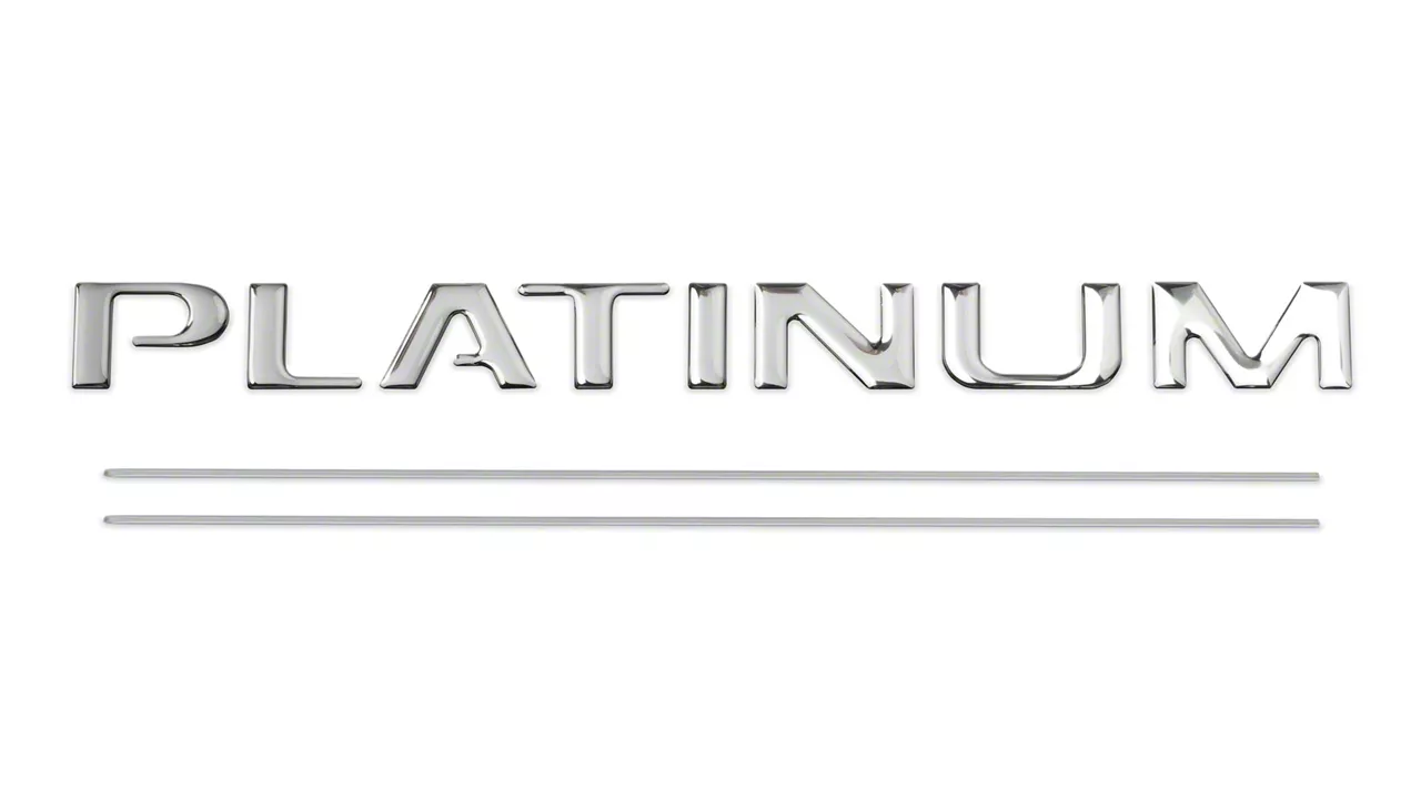 Tailgate Insert Letters; Liquid Chrome (17-19 F-250 Super Duty Platinum)