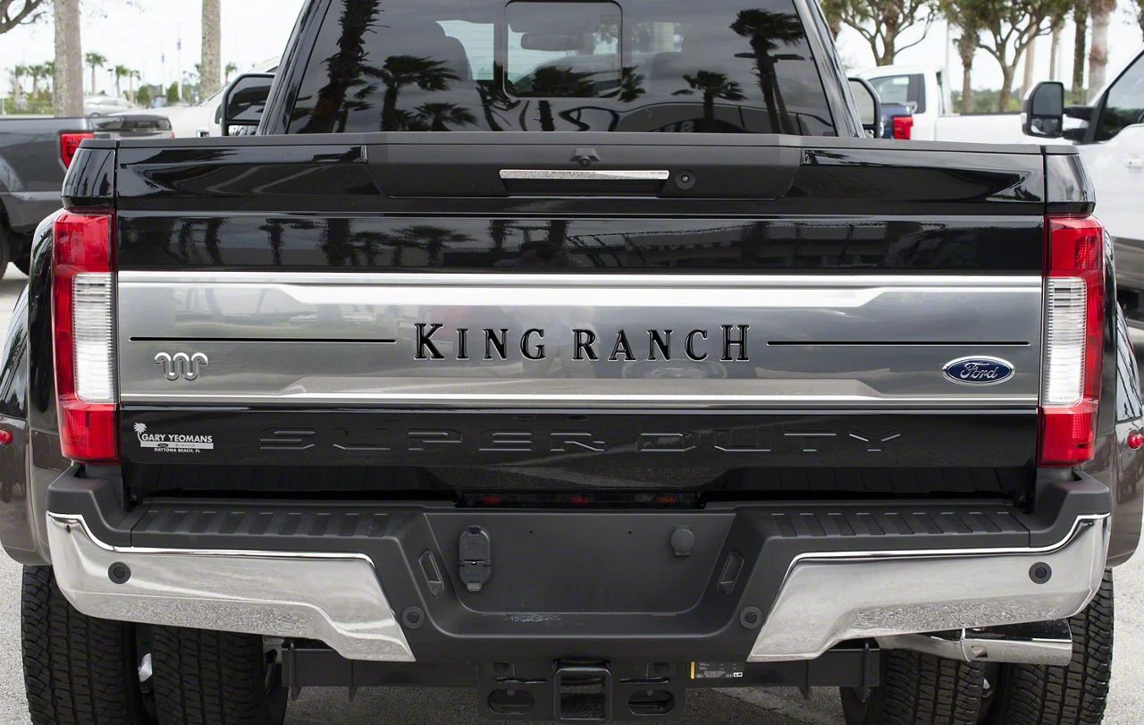 Tailgate Insert Letters; Matte Black (17-19 F-250 Super Duty King Ranch)