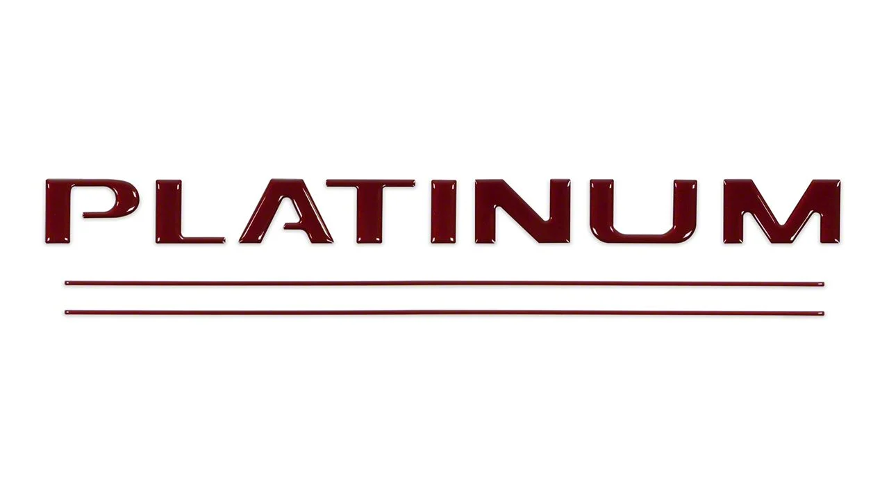 Tailgate Insert Letters; Ruby Red (17-19 F-250 Super Duty Platinum)