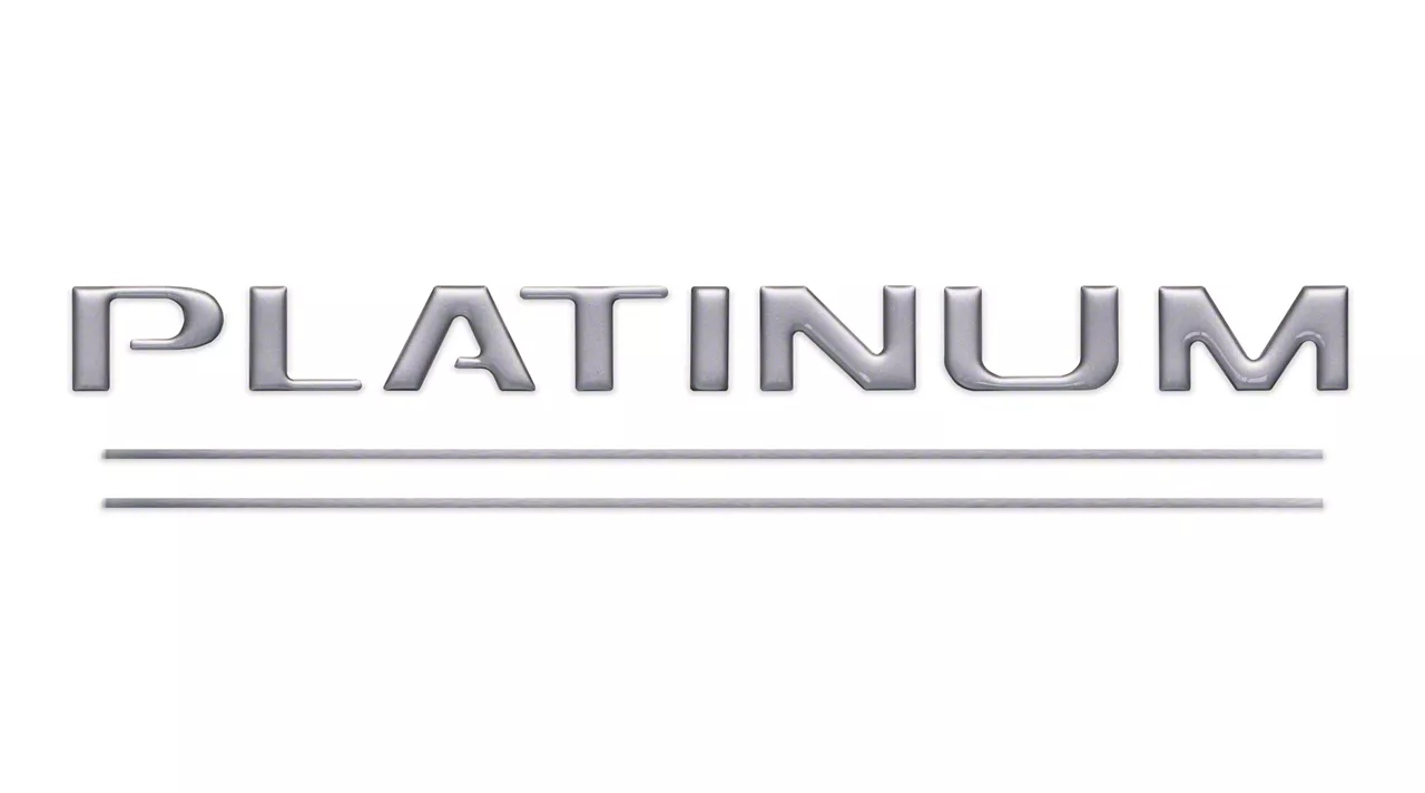Tailgate Insert Letters; Turbo Silver (17-19 F-250 Super Duty Platinum)