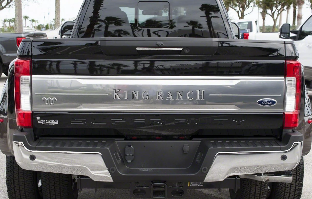 Tailgate Insert Letters; Turbo Silver (17-19 F-250 Super Duty King Ranch)