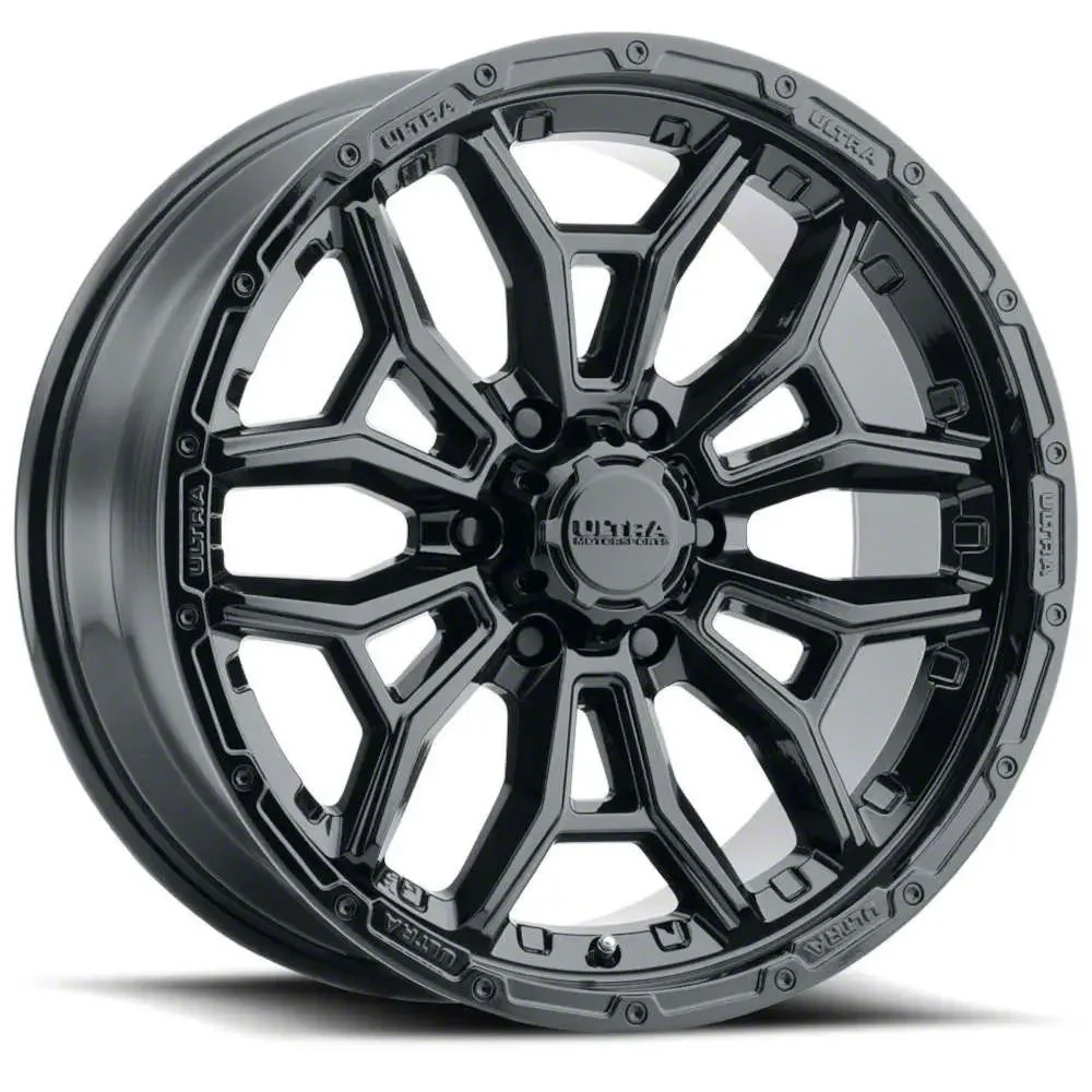 Ultra Wheels Warmonger 6 Gloss Black 6-Lug Wheel; 17x9; 18mm Offset (15-20 Tahoe)