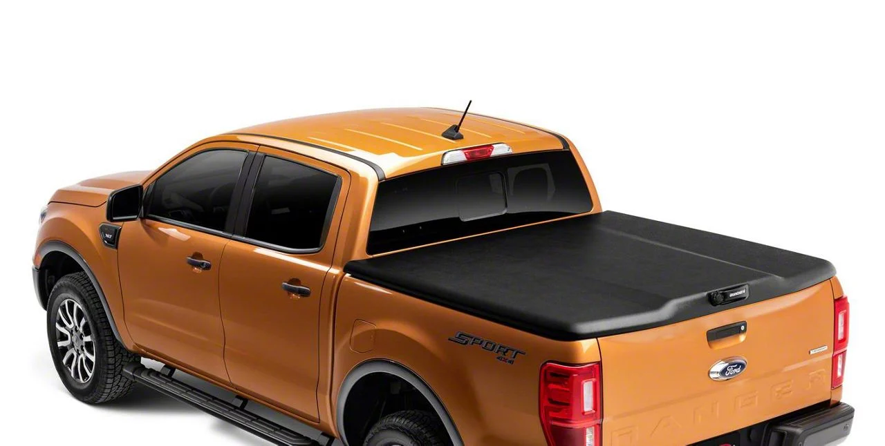 UnderCover Elite Smooth Hinged Tonneau Cover; Unpainted (21-26 F-150 w/ 5-1/2-Foot & 6-1/2-Foot Bed)