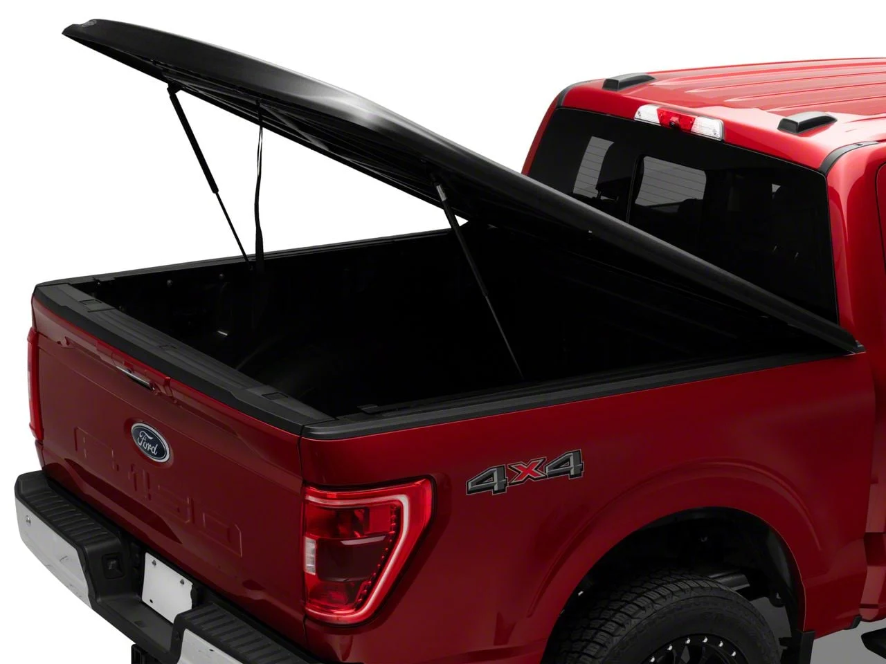 UnderCover SE Hinged Tonneau Cover; Black Textured (21-26 F-150 w/ 5-1/2-Foot & 6-1/2-Foot Bed)