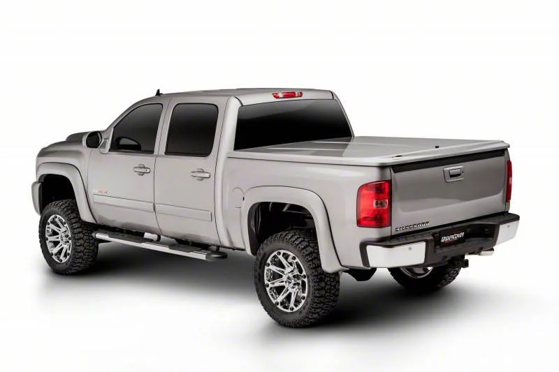 UnderCover LUX Hinged Tonneau Cover; Unpainted (14-18 Sierra 1500 w/ 5.80-Foot Short & 6.50-Foot Standard Box)