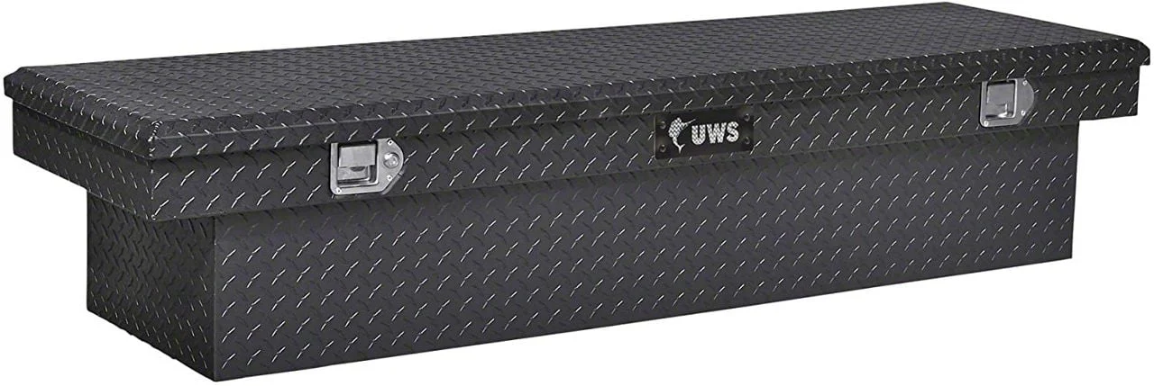 UWS 69-Inch Aluminum Crossover Tool Box; Gloss Black (19-26 RAM 1500 w/o RAM Box)