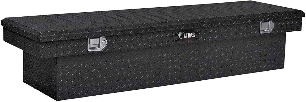 UWS 69-Inch Aluminum Crossover Tool Box; Matte Black (19-26 RAM 1500 w/o RAM Box)