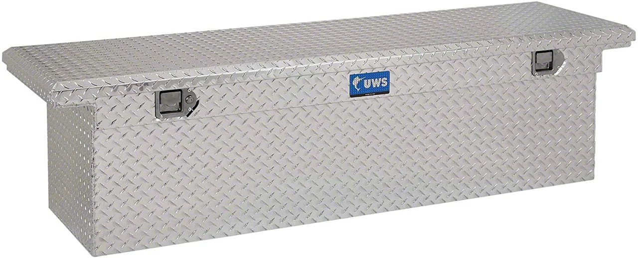 UWS 69-Inch Aluminum Deep Low Profile Crossover Tool Box; Bright (09-26 RAM 1500 w/o RAM Box)
