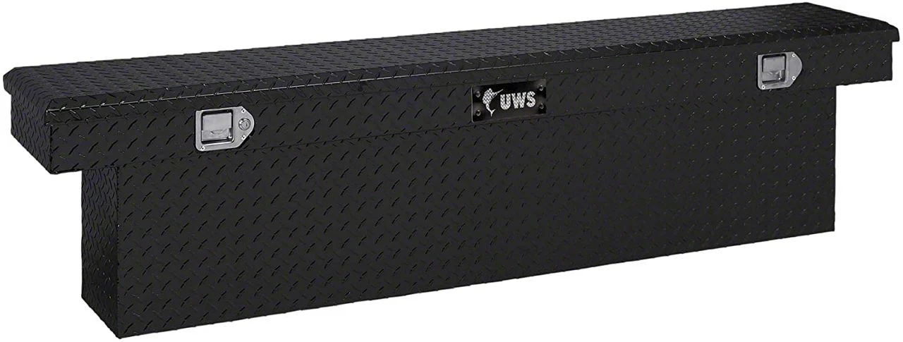UWS 69-Inch Aluminum Deep Slim-Line Crossover Tool Box; Gloss Black (09-26 RAM 1500 w/o RAM Box)
