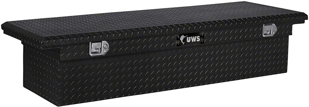 UWS 69-Inch Aluminum Low Profile Crossover Tool Box; Gloss Black (09-26 RAM 1500 w/o RAM Box)
