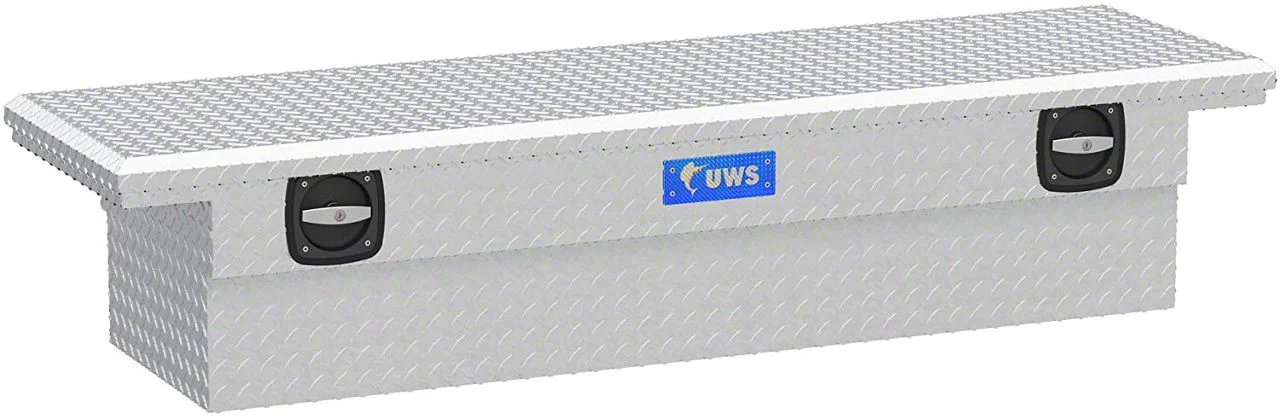 UWS 69-Inch Aluminum Low Profile Secure Lock Crossover Tool Box; Bright (09-26 RAM 1500 w/o RAM Box)