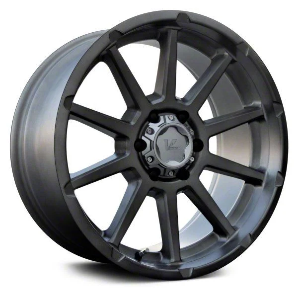 V-Rock Off-Road Wheels Tactical Brushed with Dark Tint 6-Lug Wheel; 17x9.5; 20mm Offset (15-20 Tahoe)