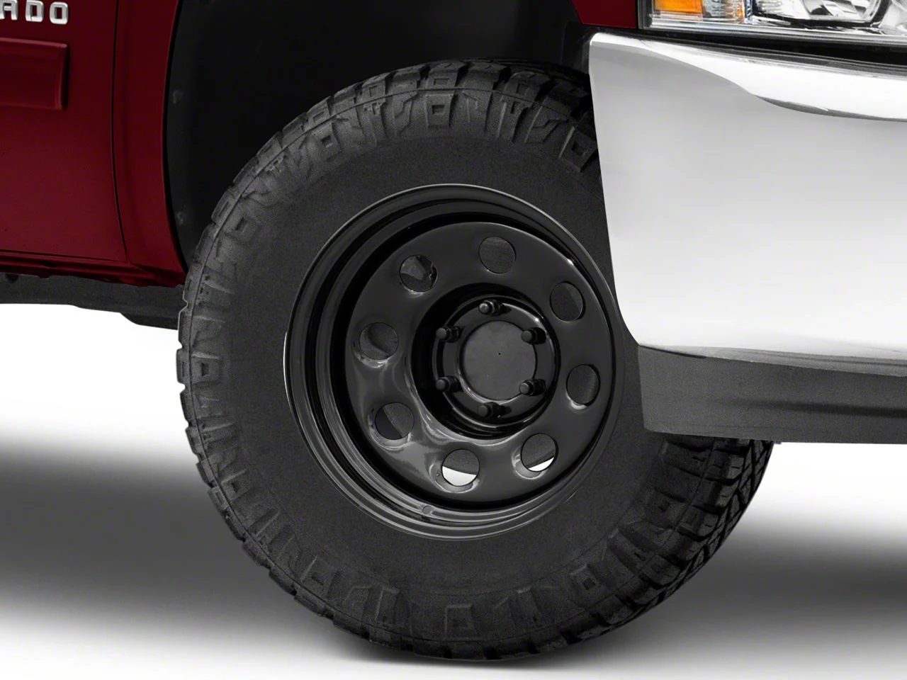 Soft 8 Gloss Black 6-Lug Wheel; 17x9; -12mm Offset (07-13 Silverado 1500)