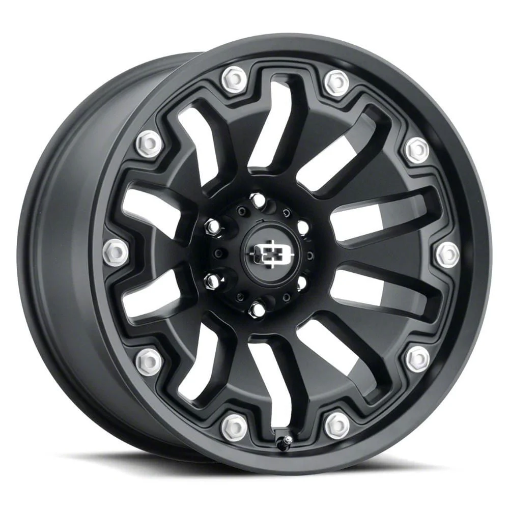 Armor Satin Black 6-Lug Wheel; 18x9; -12mm Offset (14-18 Silverado 1500)