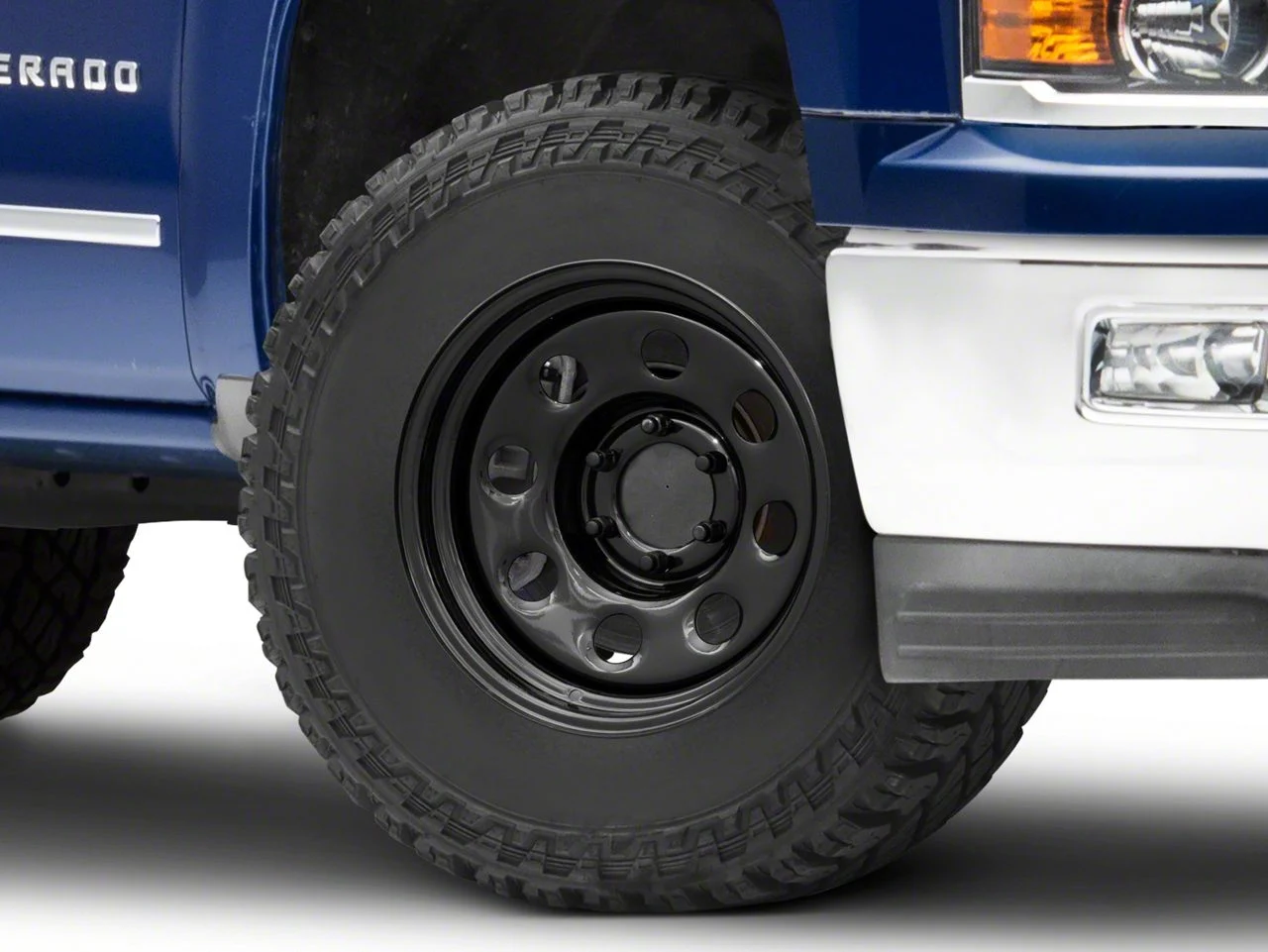 Soft 8 Gloss Black 6-Lug Wheel; 17x9; -12mm Offset (14-18 Silverado 1500)
