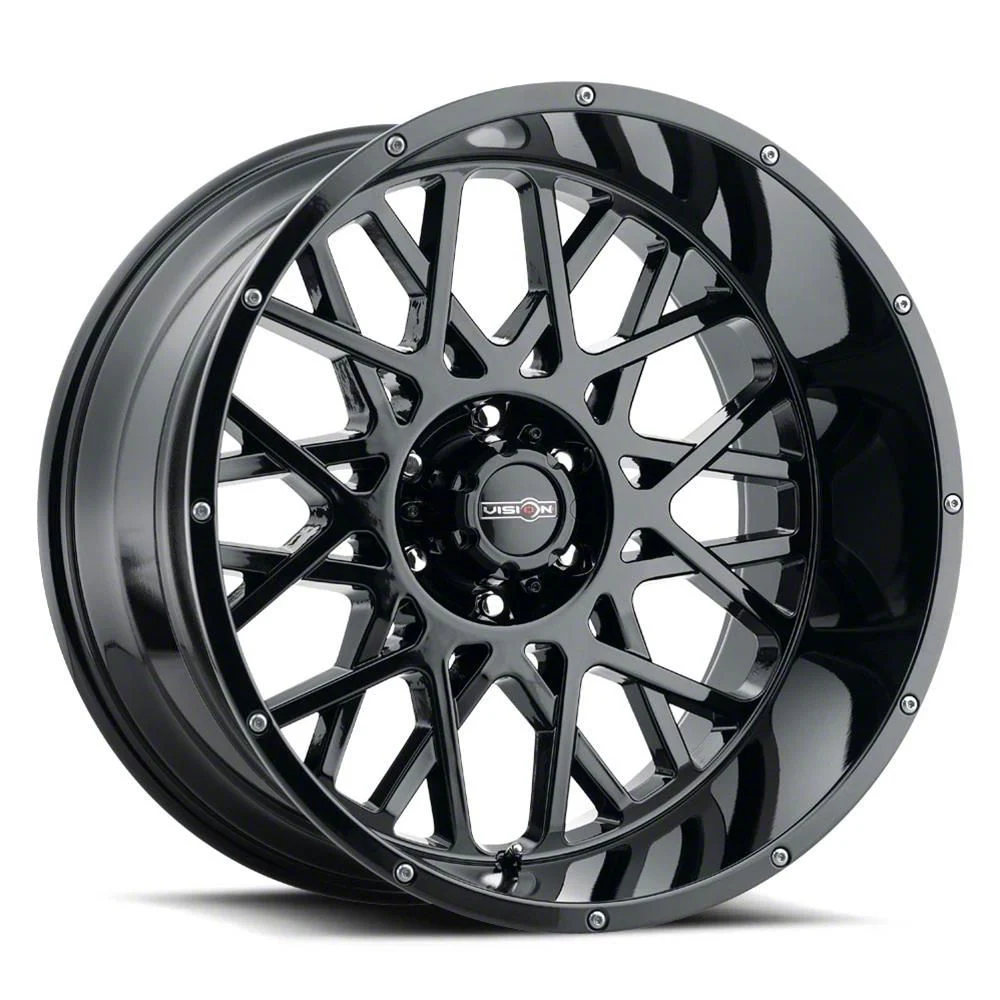 Rocker Gloss Black 6-Lug Wheel; 20x9; 10mm Offset (14-18 Sierra 1500)