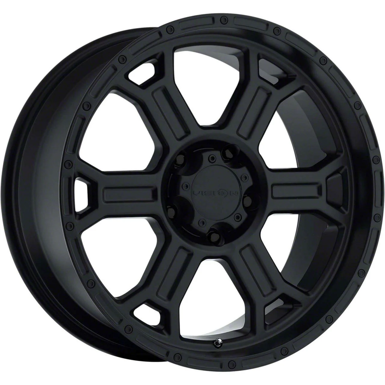 Raptor Matte Black 6-Lug Wheel; 17x9; -6mm Offset (14-18 Silverado 1500)