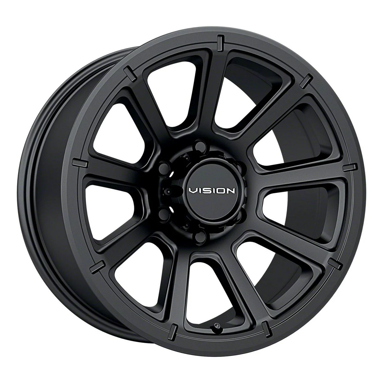 Turbine Matte Black 6-Lug Wheel; 17x8.5; 18mm Offset (15-20 Tahoe)
