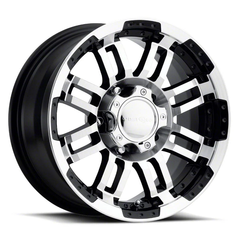 Warrior Gloss Black Machined 6-Lug Wheel; 17x8.5; 25mm Offset (15-20 Tahoe)