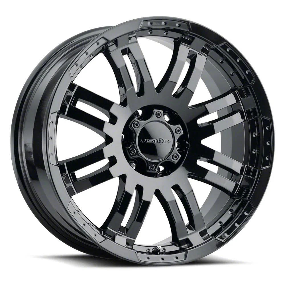 Warrior Gloss Black 6-Lug Wheel; 17x8.5; 25mm Offset (15-20 Tahoe)