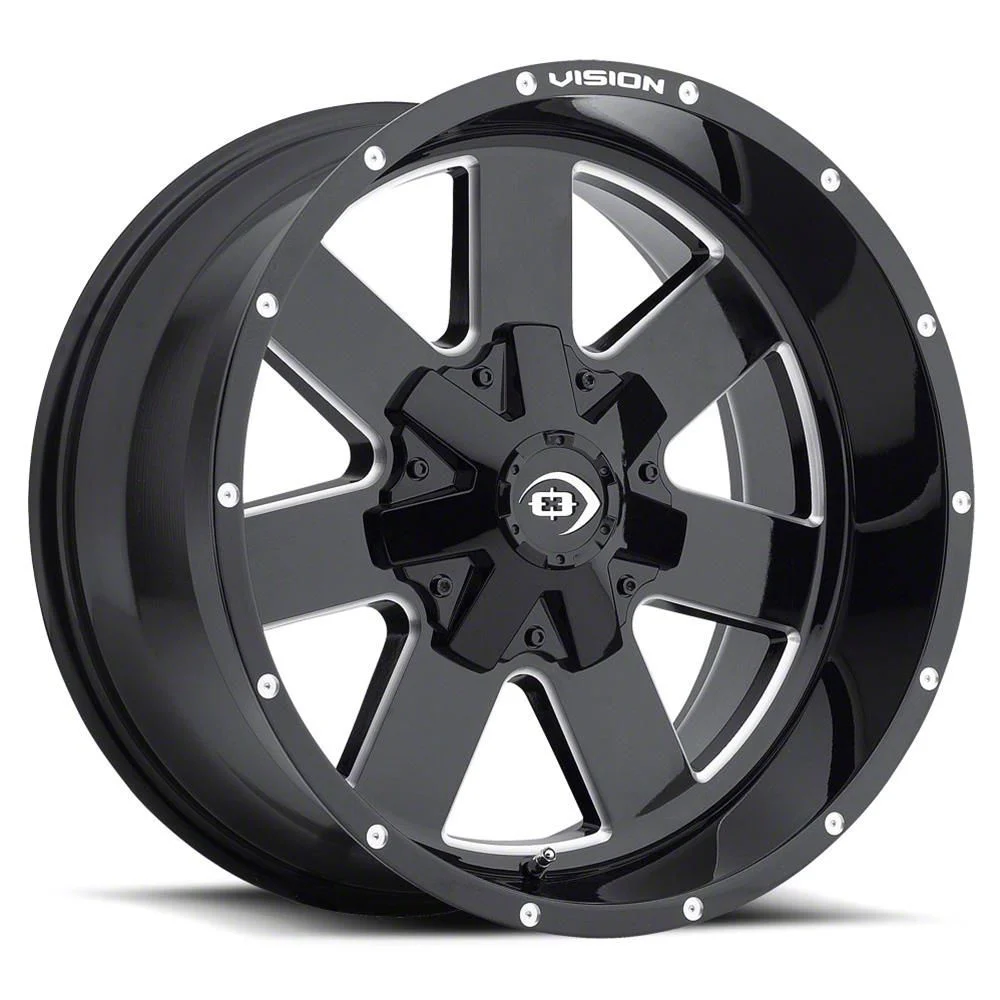 Arc Gloss Black Milled 6-Lug Wheel; 17x9; 12mm Offset (15-20 Tahoe)