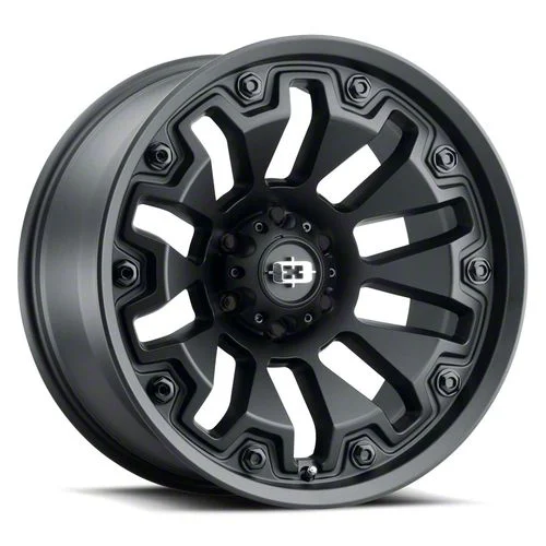Armor Satin Black with Black Bolt Inserts 6-Lug Wheel; 18x9; 12mm Offset (19-23 Ranger)