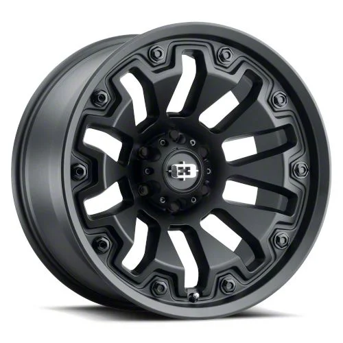 Armor Satin Black with Black Bolt Inserts 6-Lug Wheel; 20x9; 12mm Offset (19-23 Ranger)