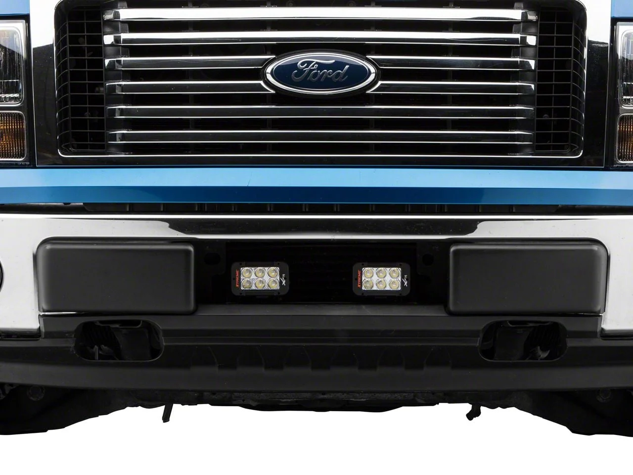 Vision X Two 5-Inch LED Light Bars with Bumper Light Bar Mount (11-14 3.5L EcoBoost F-150)