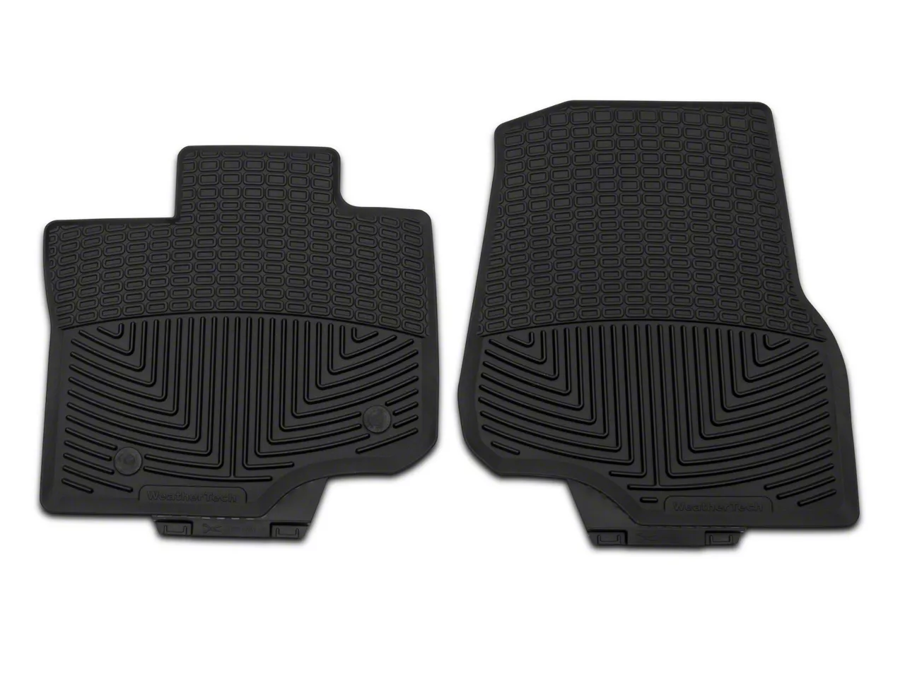 Weathertech All-Weather Front Rubber Floor Mats; Black (15-26 F-150 SuperCab, SuperCrew)