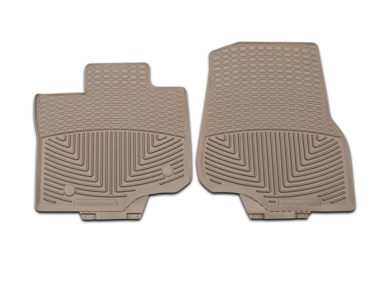 Weathertech All-Weather Front Rubber Floor Mats; Tan (15-26 F-150 SuperCab, SuperCrew)