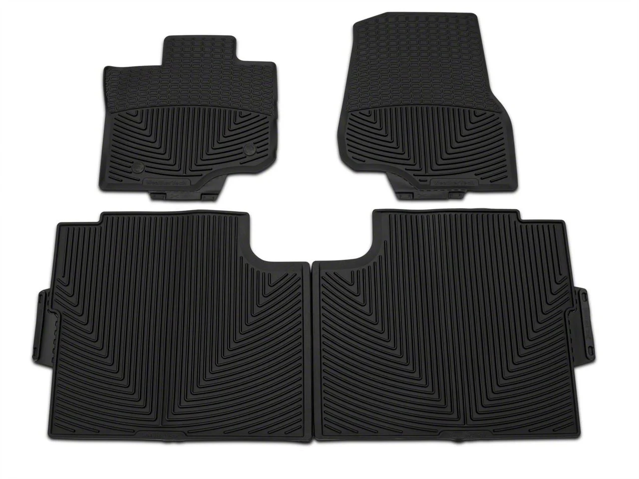 Weathertech All-Weather Front and Rear Rubber Floor Mats; Black (15-26 F-150 SuperCab, SuperCrew)