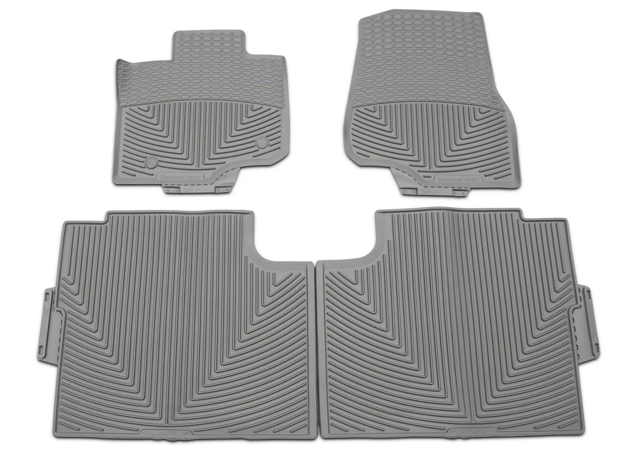 Weathertech All-Weather Front and Rear Rubber Floor Mats; Gray (15-26 F-150 SuperCab, SuperCrew)