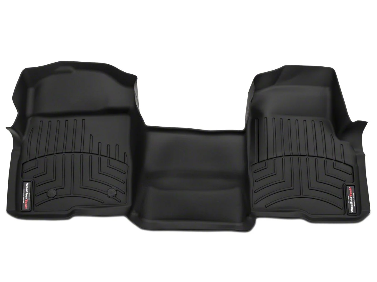Weathertech DigitalFit Front Over the Hump Floor Liner; Black (09-14 F-150 SuperCab, SuperCrew)