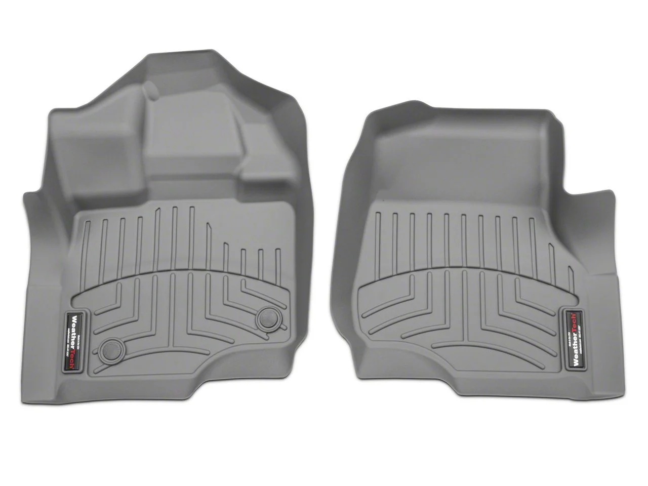 Weathertech DigitalFit Front Floor Liners; Gray (15-26 F-150 SuperCab, SuperCrew)