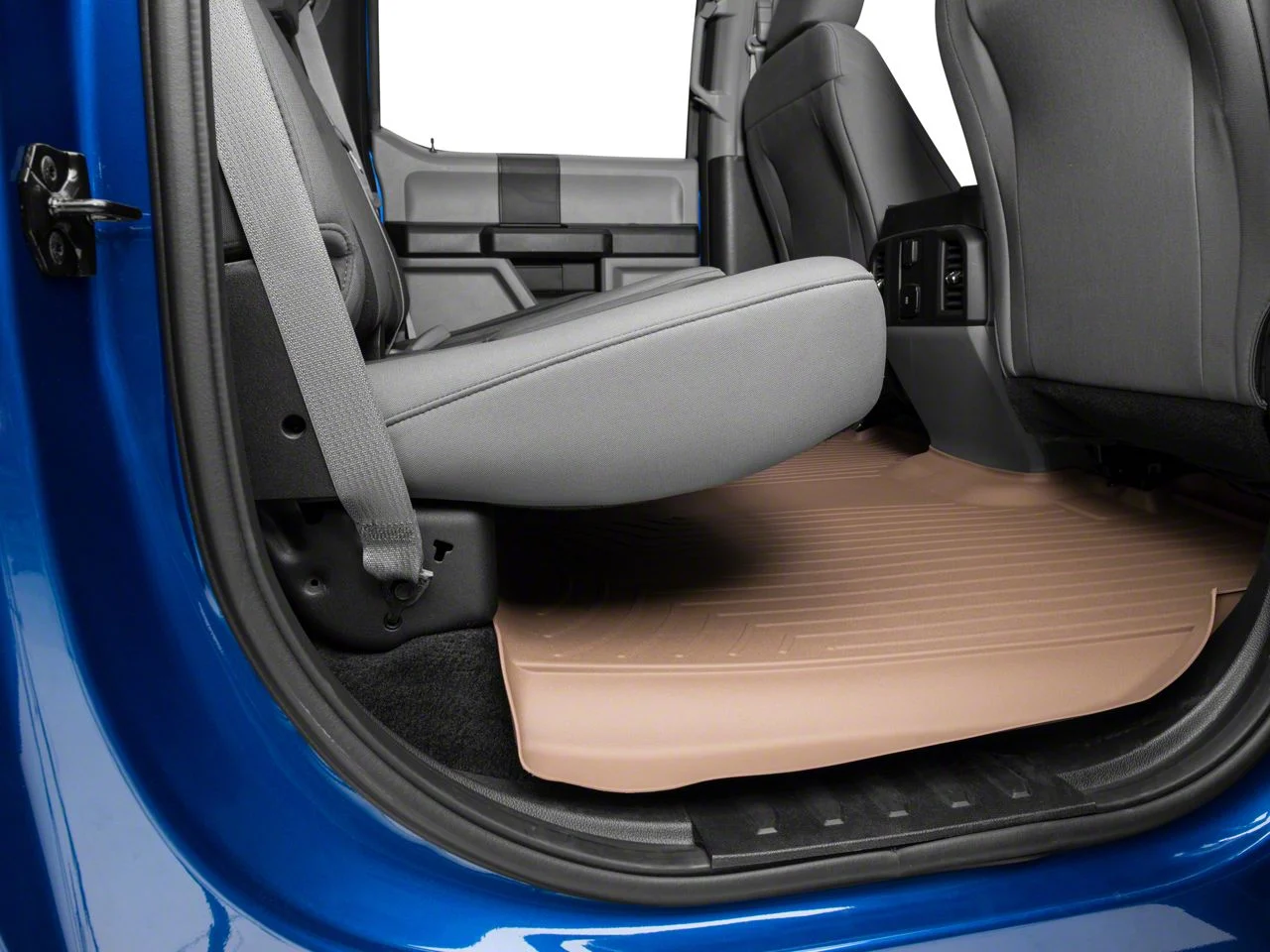 Weathertech DigitalFit Rear Floor Liner; Tan (15-26 F-150 SuperCab, SuperCrew)