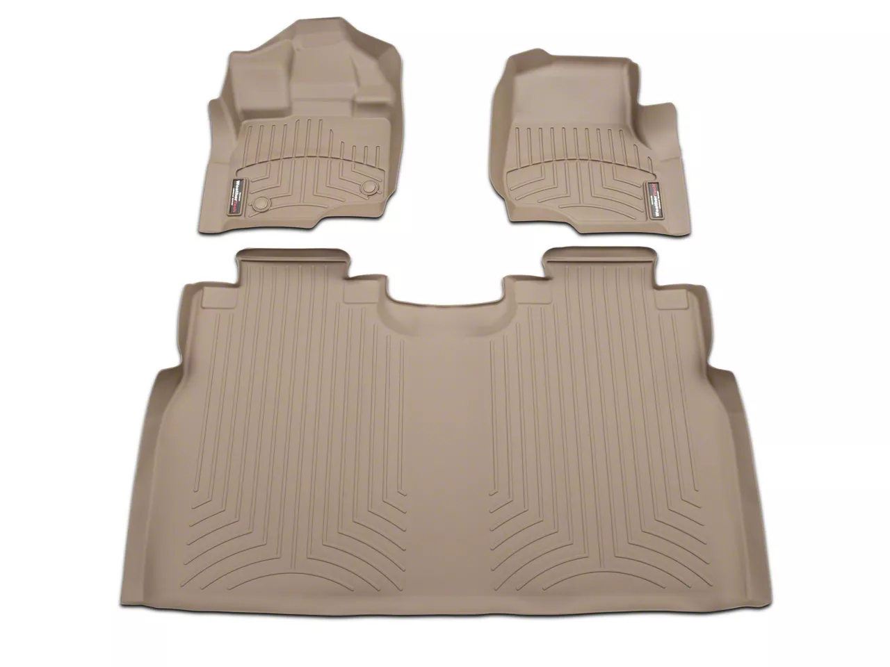 Weathertech DigitalFit Front and Rear Floor Liners; Tan (15-26 F-150 SuperCab, SuperCrew)