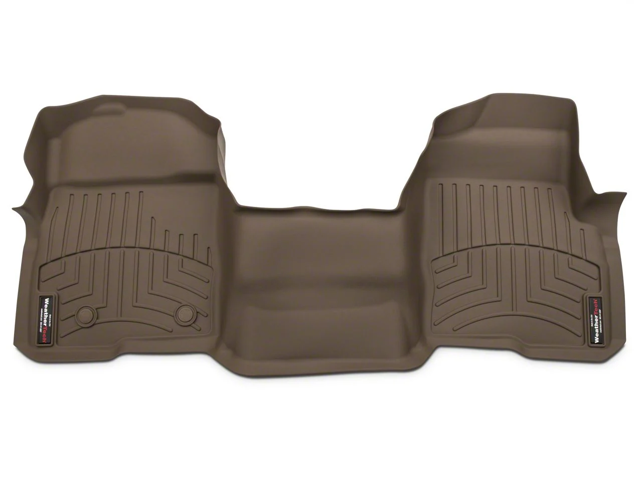 Weathertech DigitalFit Front Over the Hump Floor Liner; Tan (09-14 F-150 SuperCab, SuperCrew)