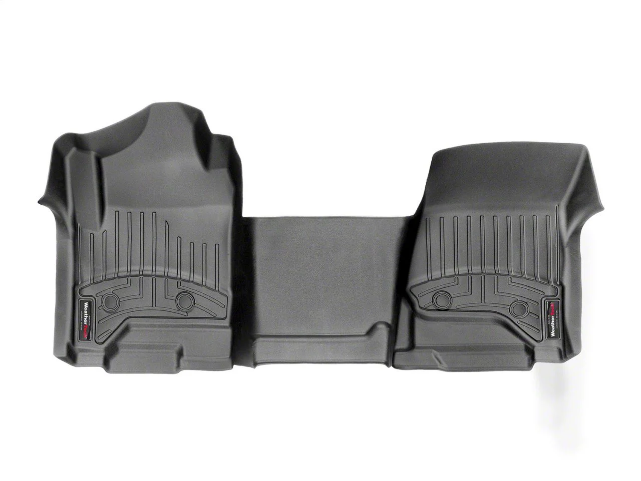 Weathertech DigitalFit Front Over the Hump Floor Liner for Vinyl Floors; Black (14-18 Sierra 1500 Double Cab, Crew Cab)