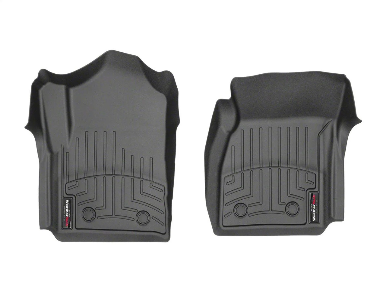 Weathertech DigitalFit Front Over the Hump Floor Liner; Black (14-18 Silverado 1500 Regular Cab)