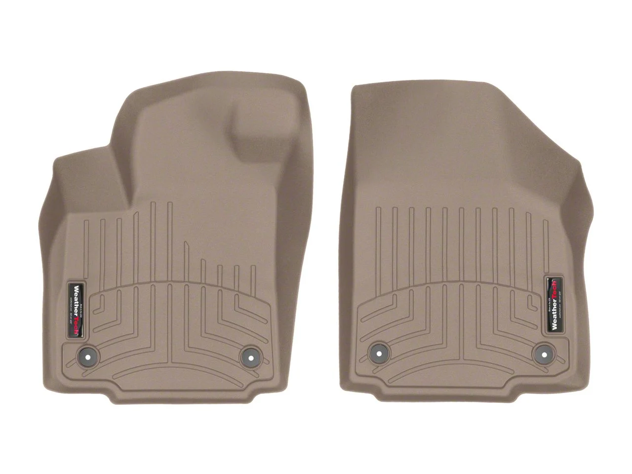 Weathertech DigitalFit Front Floor Liners; Tan (19-24 RAM 1500 Crew Cab)