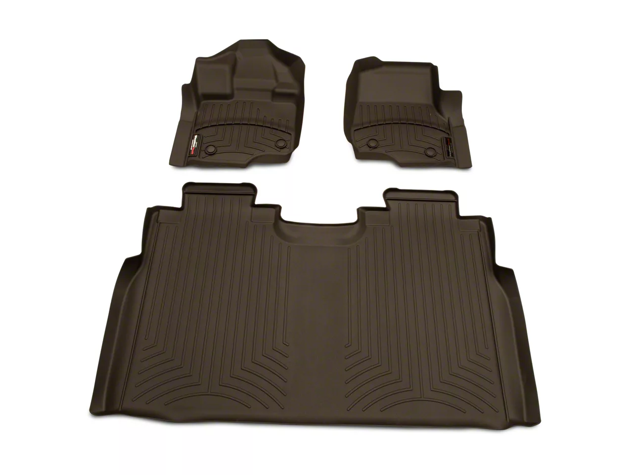Weathertech DigitalFit Front and Rear Floor Liners; Cocoa (15-26 F-150 SuperCrew)