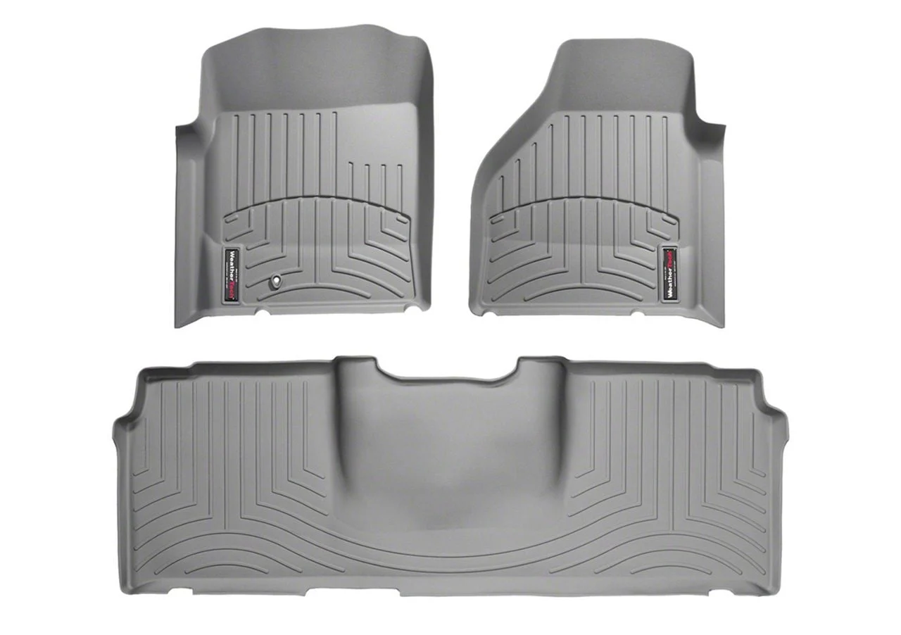 Weathertech DigitalFit Front and Rear Floor Liners; Gray (06-08 RAM 1500 Mega Cab)