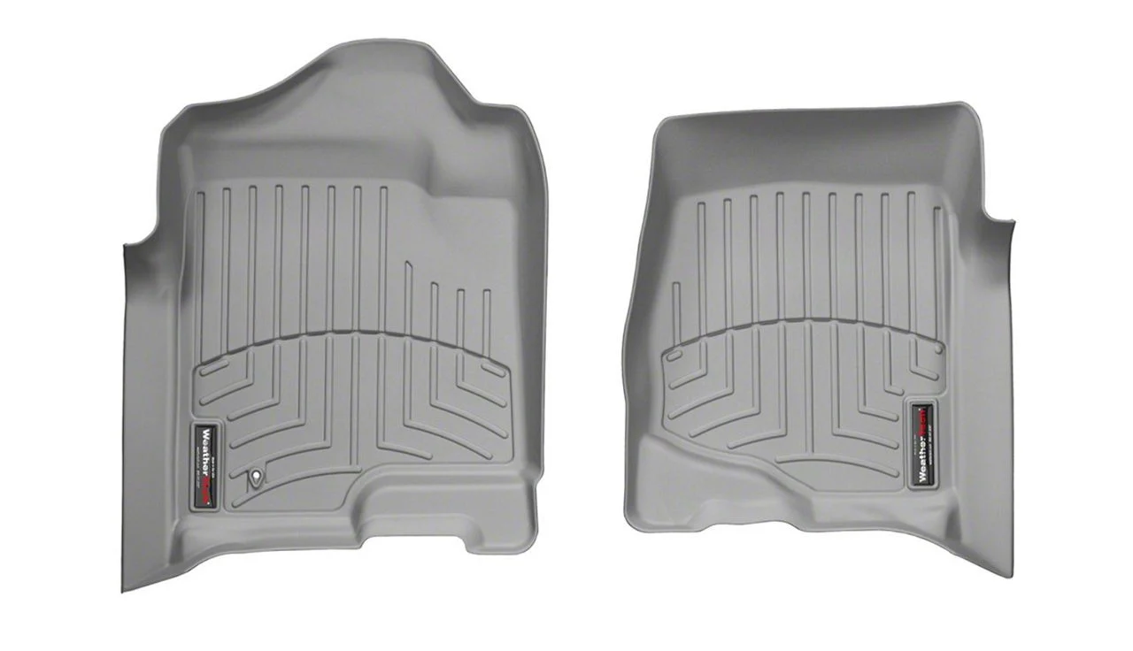 Weathertech DigitalFit Front and Rear Floor Liners; Gray (07-13 Silverado 1500 Crew Cab)