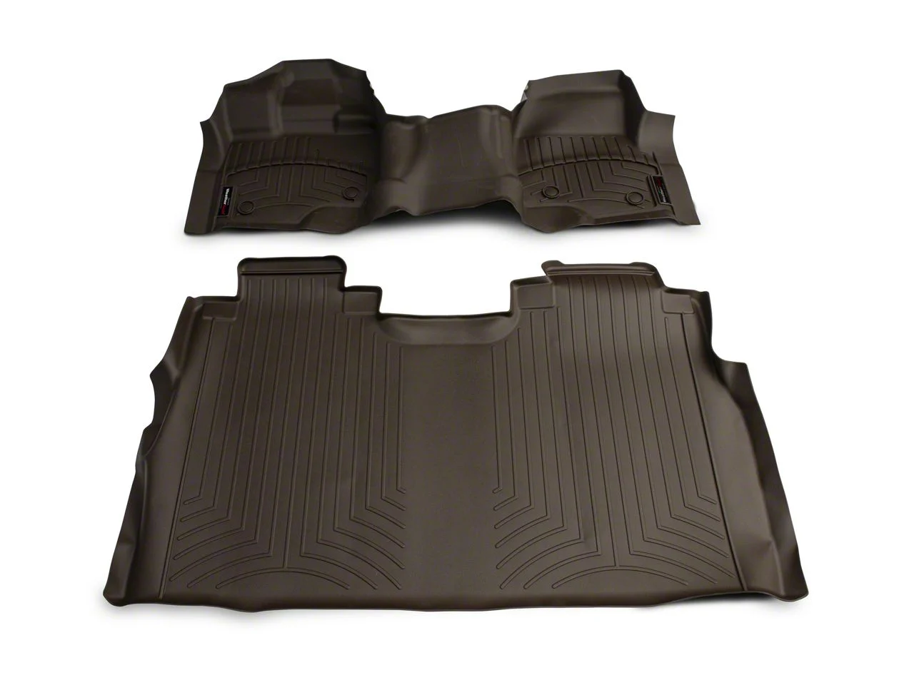 Weathertech DigitalFit Front Over the Hump and Rear Floor Liners; Cocoa (15-26 F-150 SuperCrew)
