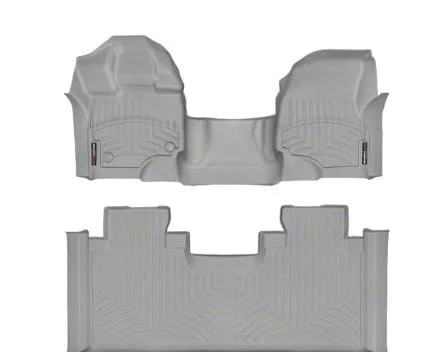 Weathertech DigitalFit Front Over the Hump and Rear Floor Liners; Gray (15-26 F-150 SuperCab)